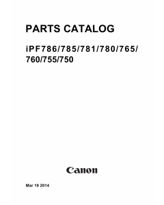 Canon imagePROGRAF iPF-786 785 781 780 Parts Catalog Manual