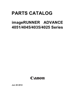 Canon imageRUNNER-ADVANCE-iR 4025 4035 4045 4051 Parts Manual