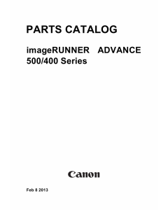 Canon imageRUNNER-ADVANCE-iR 500 400 Parts Manual