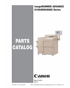 Canon imageRUNNER-ADVANCE-iR 8085 8095 8105Pro Parts Catalog