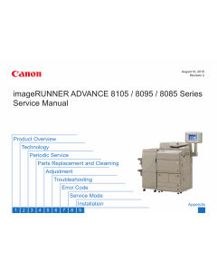 Canon imageRUNNER-ADVANCE-iR 8085 8095 8105Pro Service Manual