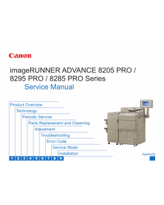 Canon imageRUNNER-ADVANCE-iR 8205 8295 8285Pro Service Manual