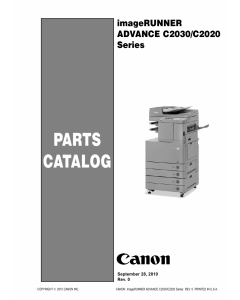 Canon imageRUNNER-ADVANCE-iR C2020 2025 2030 Parts Catalog