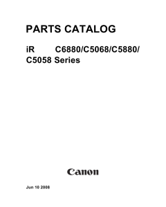 Canon imageRUNNER-ADVANCE-iR C5068 C6800 C5880 C5058 Parts Manual