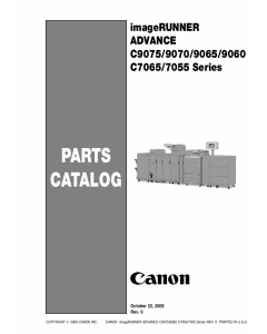 Canon imageRUNNER-ADVANCE-iR C7065 C7055 C9075 C9070 C9065 C9060 Parts Catalog