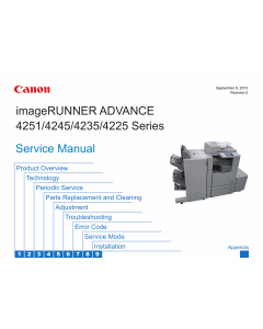 Canon imageRUNNER-ADVANCE iR-4251 4245 4235 4225 Service Manual