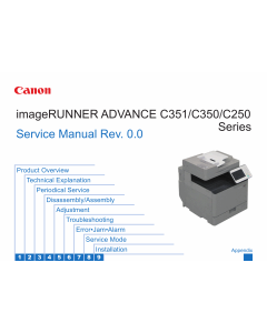Canon imageRUNNER-ADVANCE iR-C250 C250i C250iF C250 C350i C350iF C351 C351iF Service Manual