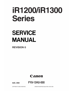 Canon imageRUNNER-iR 1200 1300 Service Manual