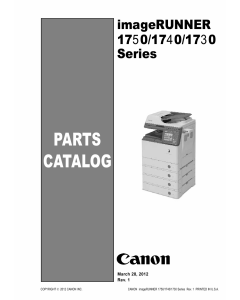 Canon imageRUNNER-iR 1730 1740 1750 i iF Parts Catalog