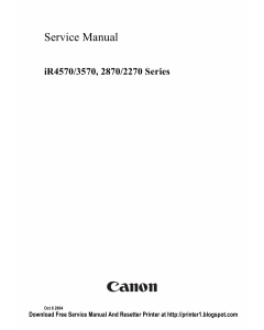 Canon imageRUNNER-iR 2270 2870 3570 4570 Service Manual