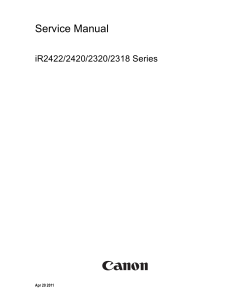 Canon imageRUNNER-iR 2422 2420 2320 2318 Service Manual