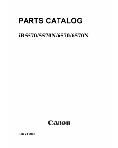 Canon imageRUNNER-iR 6570 5570 6570N 5570N Parts Catalog