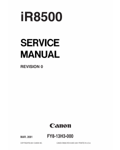 Canon imageRUNNER-iR 8500 Service Manual