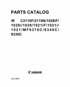 Canon imageRUNNER-iR C2110F 2110N 1028iF 1028i 1028 1021iF 1021i 1021 Parts Manual