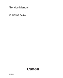 Canon imageRUNNER-iR C3100 C3170 C2580 Service Manual