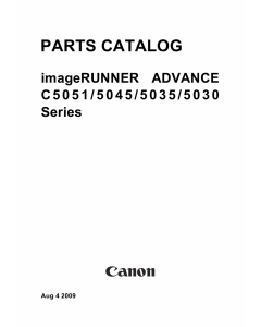 Canon imageRUNNER-iR C5030 5035 5045 5051 Parts Catalog