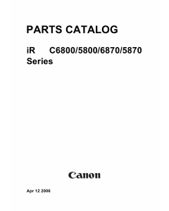 Canon imageRUNNER-iR C6800 C5800 C CN Parts Catalog