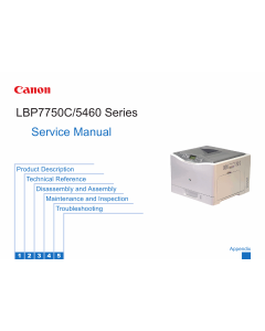 Canon imageRUNNER-iR LBP-7750C 5460 Service Manual