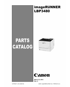 Canon imageRUNNER-iR LBP3480 Parts Catalog