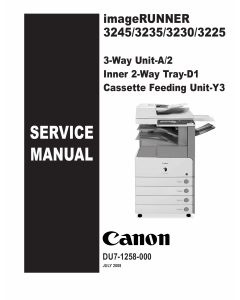 Canon imageRUNNER iR-3245 3235 3230 3225 Parts and Service Manual