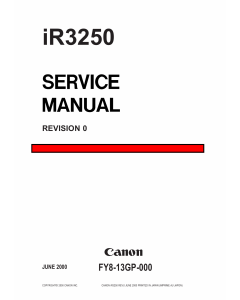 Canon imageRUNNER iR-3250 Parts and Service Manual