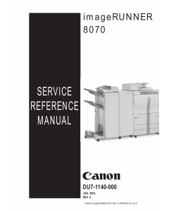 Canon imageRUNNER iR-8070 Parts and Service Manual