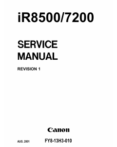 Canon imageRUNNER iR-8500 7200 Parts and Service Manual