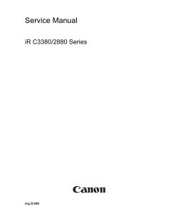 Canon imageRUNNER iR-C3380 C2880 Parts and Service Manual