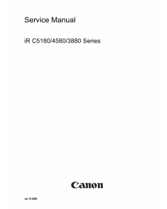 Canon imageRUNNER iR-C5180 C4580 C3880 Parts and Service Manual