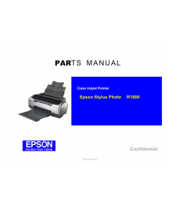 EPSON StylusPhoto R1800 Parts Manual