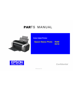 EPSON StylusPhoto R200 R210 Parts Manual