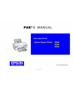 EPSON StylusPhoto R280 R285 R290 Parts Manual