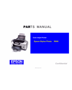 EPSON StylusPhoto R800 Parts Manual