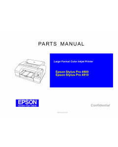EPSON StylusPro 4900 4910 Parts Manual