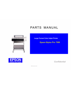 EPSON StylusPro 7500 Parts Manual