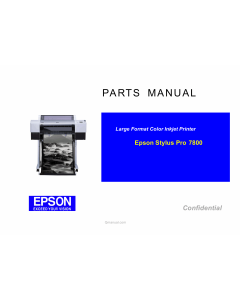 EPSON StylusPro 7800 Parts Manual