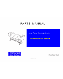 EPSON StylusPro GS6000 Parts Manual