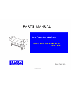 EPSON SureColor T7000 T7050 T7070 T7080 Parts Manual