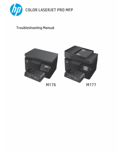 HP ColorLaserJet Pro-MFP M176 M176n M177 M177fw Troubleshooting Manual PDF download