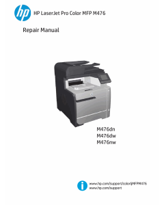 HP ColorLaserJet Pro-MFP M476 dn dw nw Parts and Repair Guide PDF download