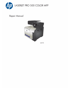 HP ColorLaserJet Pro-MFP M570 500 Parts and Repair Guide PDF download