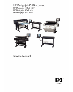 HP DesignJet T1100MFP 4520mfp 4500 Scanner 4520 Scanner 820MFP Service Manual