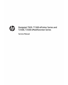 HP DesignJet T920 T1500 T2500 T3500 Parts and Service Manual PDF download