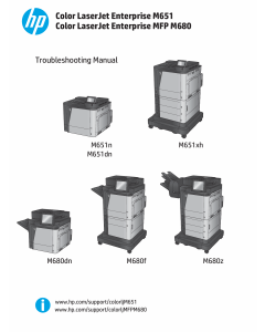 HP LaserJet Enterprise-Color M651 M680-MFP Troubleshooting Manual PDF download