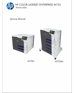 HP LaserJet Enterprise-Color M750 M750n M750dn Parts and Repair Manual PDF download