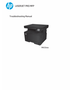 HP LaserJet Pro-MFP M435nw Troubleshooting Manual PDF download