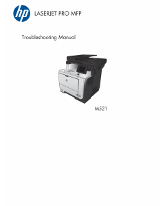 HP LaserJet Pro-MFP M521 dn dw Troubleshooting Manual PDF download