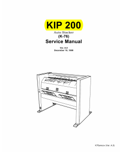 KIP 200 K-76 Parts and Service Manual