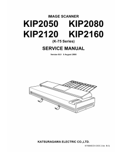 KIP 2050 2080 2120 2160 Image-Scanner K-75 Service Manual
