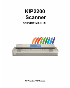 KIP 2200 Parts and Service Manual